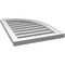 Ekena Millwork Quarter Round Top Right Surface Mount PVC Gable Vent w/ 2"W x 1-1/2"P Brickmould Frame, 18"W x 26"H GVPQR18X2602SF - alternate 2